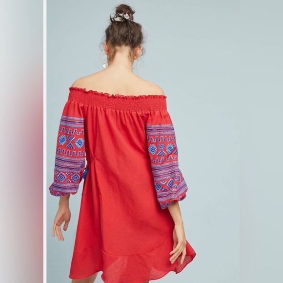 Ranna Gill Embroidered Off The Shoulder Dress in size XS. - Picture 2 of 10